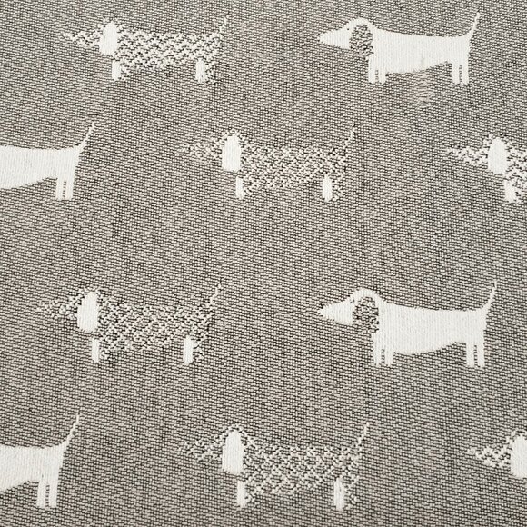 Dog Pet Feeding Mat 13x19" Gray White Non Slip Cotton Food Water Bowl Placemat - Picture 4 of 7